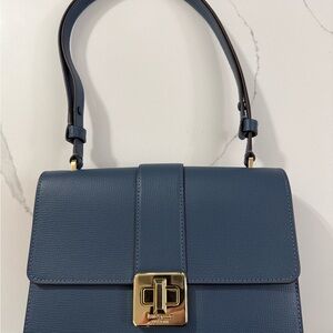 Kate Spade KK123 Phoebe gold turn lock blue shoulder bag, NWT